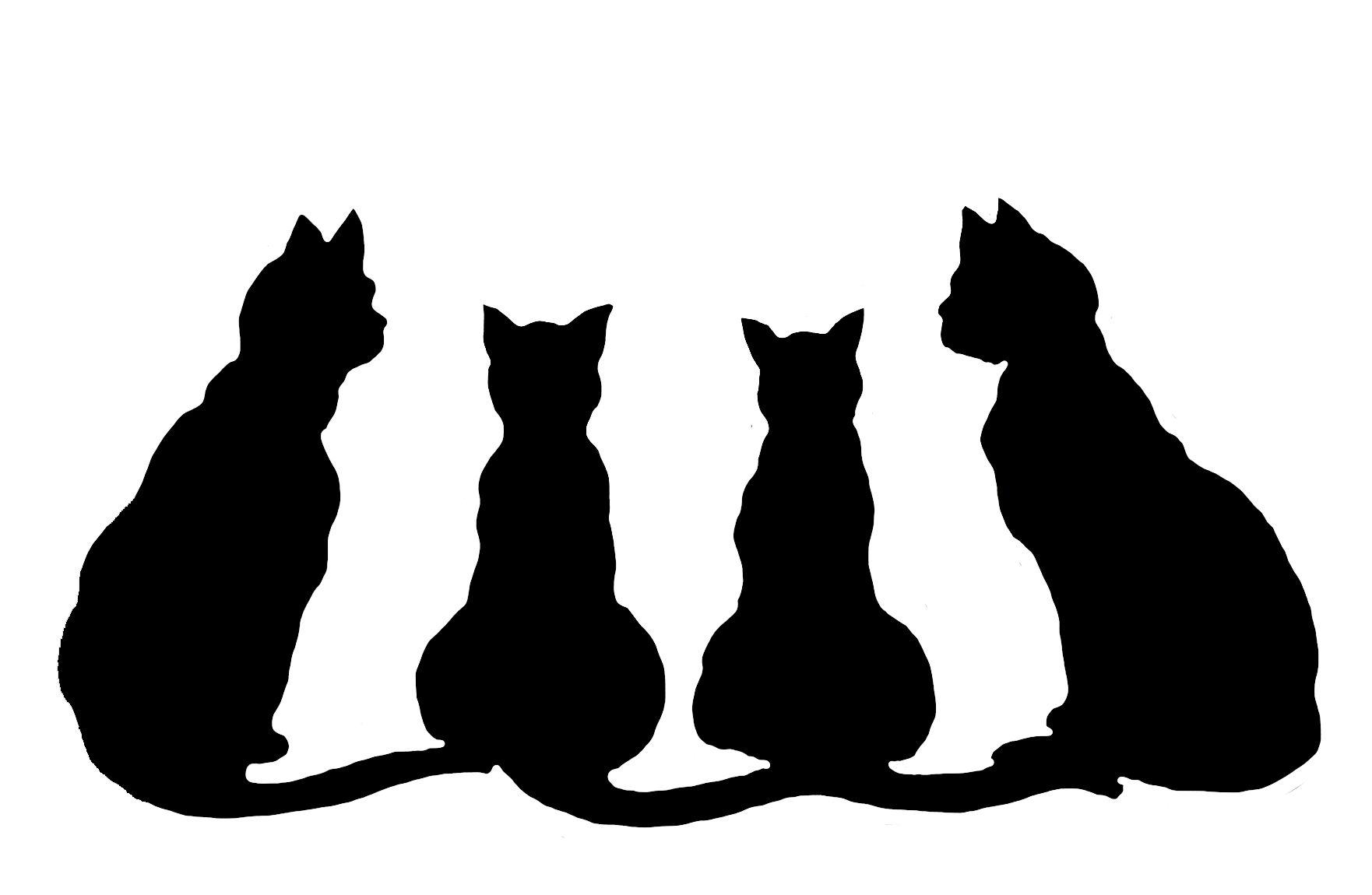1762x1150 Line Art Clipart Simple Cat