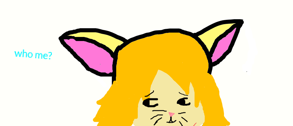 1006x433 Cat Girl With Orange Hair, Black Eyes, Yellow Ears By Kittymon13