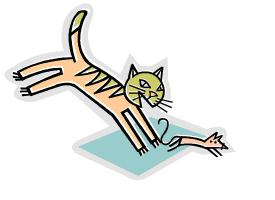 275x200 Cat Eating Mouse Clipart