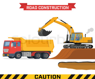 320x266 Vector Excavator End Bulldozer Isolated On White Stock Vector
