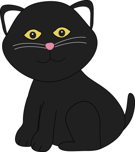 440x496 Cute Halloween Black Cat Clip Art