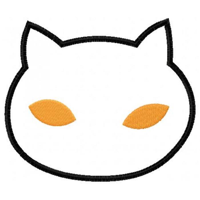 700x700 Cat Face Silhouette