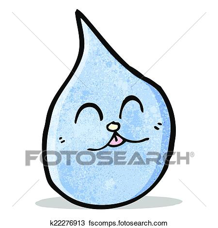 450x470 Clipart Of Funny Water Drop With Cat Face K22276913