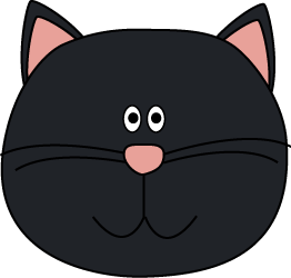 262x250 Black Cat Face Clip Art