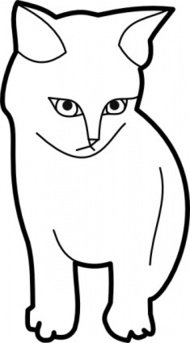 190x343 Cat Outline Clip Art Download 1,000 Clip Arts
