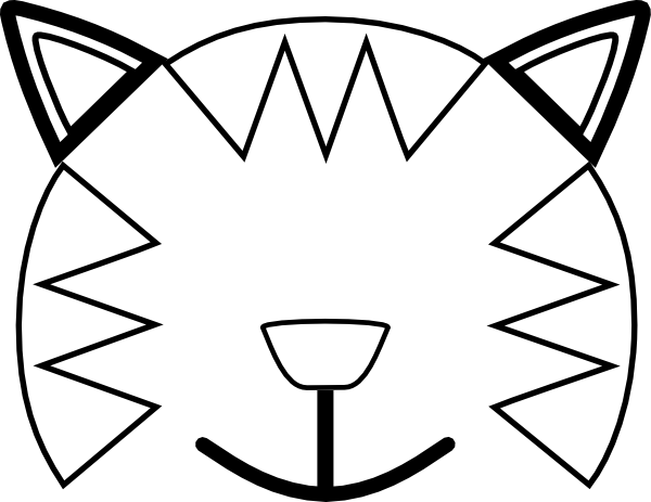 600x463 Totetude Cat Outline Face Clip Art