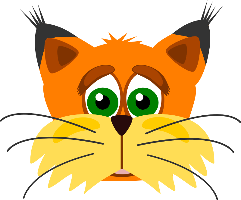 800x664 Free Cartoon Lynx Face Clip Art