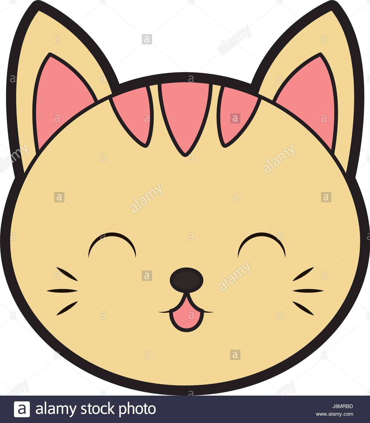 1216x1390 Cute Cat Face Cartoon Stock Vector Art Amp Illustration, Vector