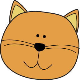 263x263 Orange Cat Head Clip Art
