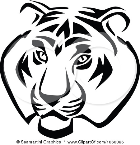 450x466 Royalty Free Vector Clip Art Illustration Of A Tiger Head Logo