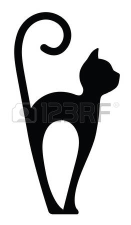 262x450 Gatti Stilizzati Silhouette Simbolico Di Un Gatto Isolato Su