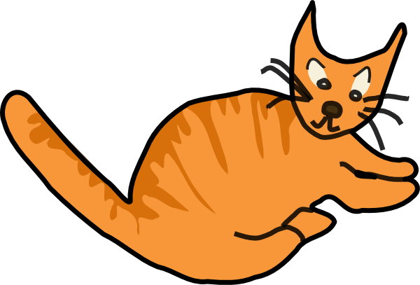 600x407 Brown Cat Clip Art Free Vector 4vector