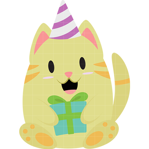 504x504 Cat Clipart Birthday