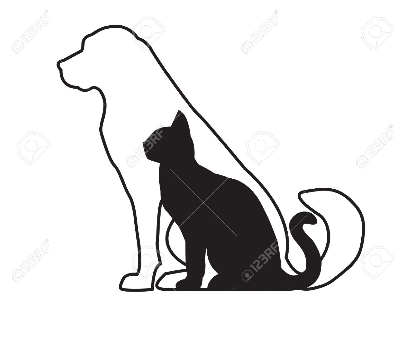 1300x1087 Black Cat Clipart Dog Black