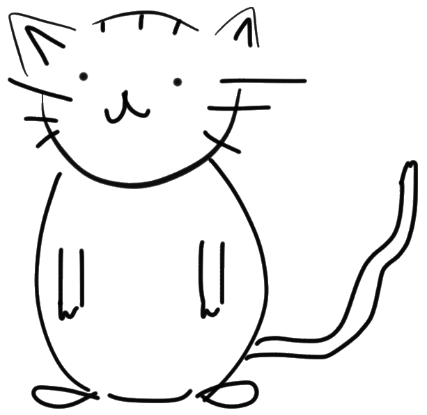 613x597 Fileblack And White Cat Sketch.png