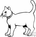 118x120 Royalty Free Black And White Cat With Spots Walking On All Fours