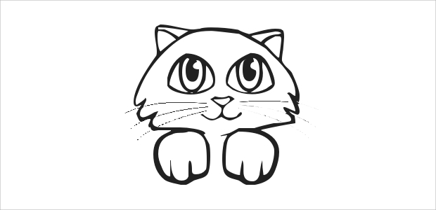 620x300 Black Cat Clipart Cat Face