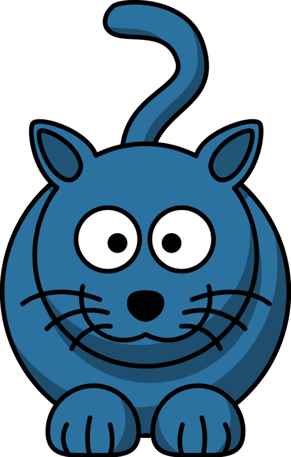 600x941 Blue Cat Cliparts