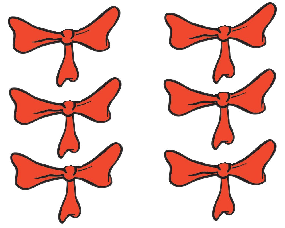 1000x800 Cat In The Hat Bow Tie Pattern Clipart