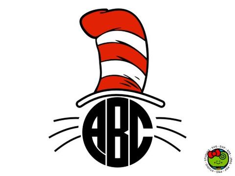 480x360 Cat In The Hat Monogram Svgtree