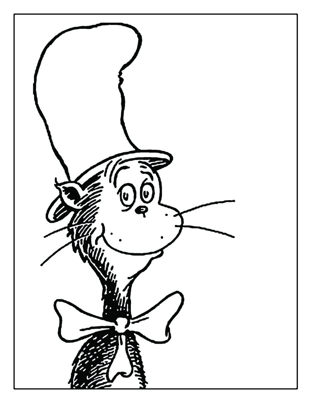 1024x1325 Cat In The Hat Black And White Clipart Clipart Kid Fishing Hat