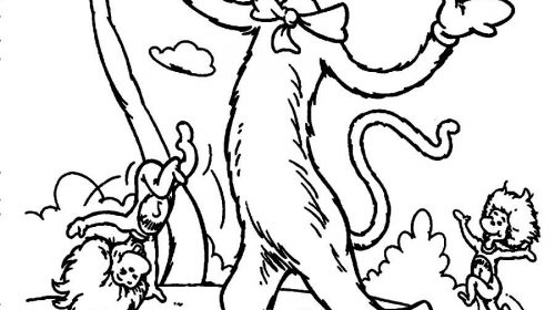 500x280 Fresh Dr Seuss Coloring Pages Cat In The Hat Coloring Pages