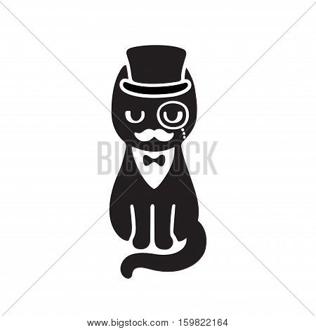 450x470 Gentleman Cat Top Hat Monocle. Vector Amp Photo Bigstock