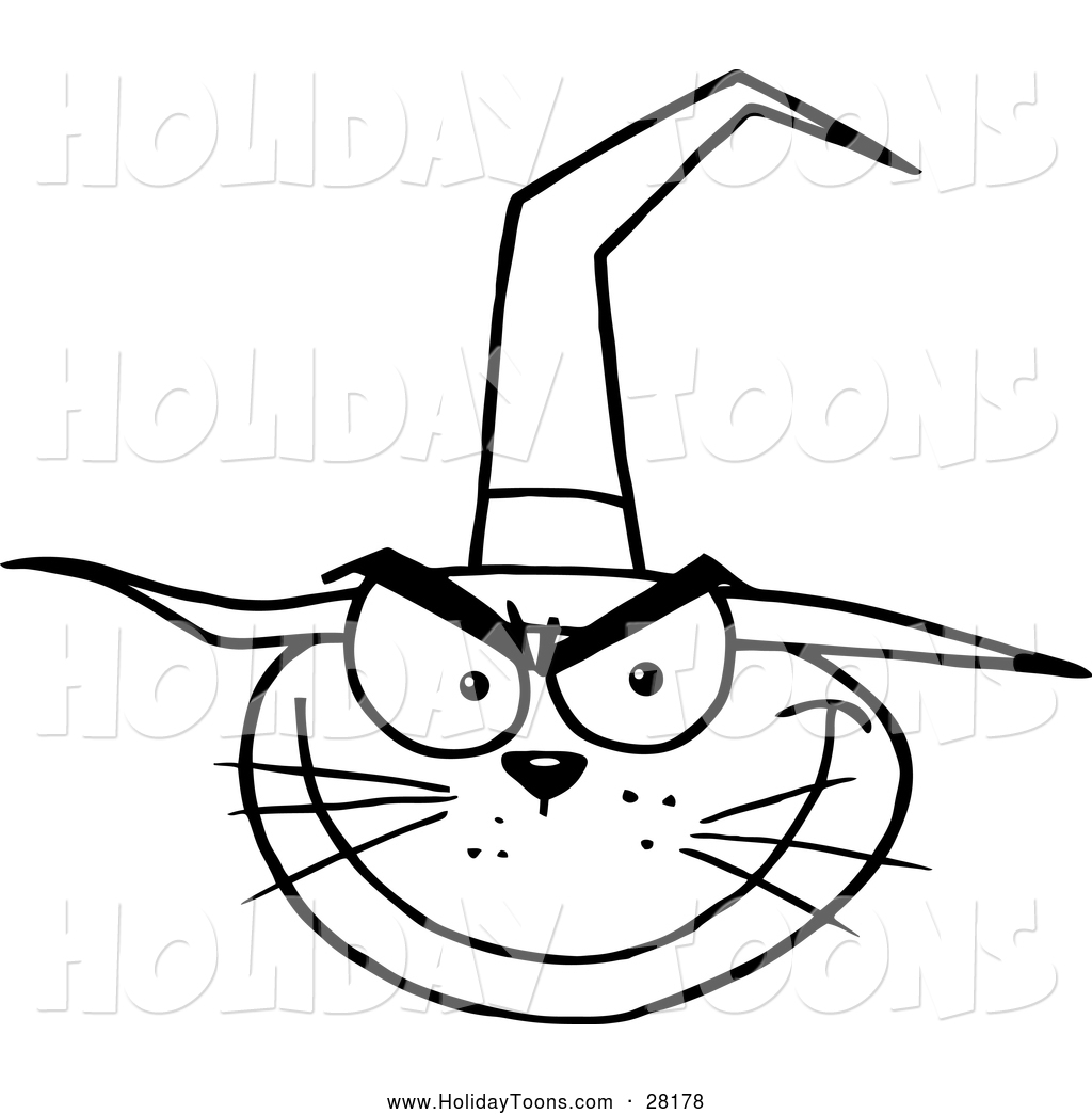 1024x1044 Royalty Free Holiday Cartoon Of Ablack And White Grinning