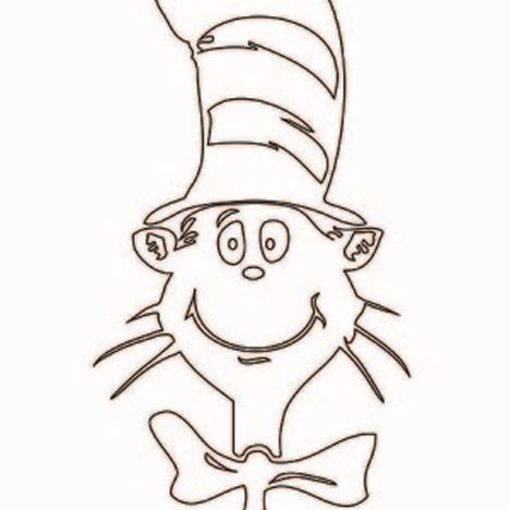 468x468 Cat In The Hat Coloring Pages