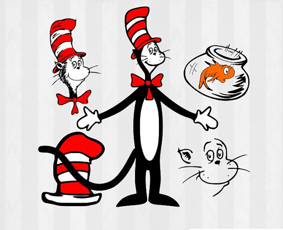 570x464 Cat In Hat Svg, Dr Seuss Clip Art, Dr Seuss Svg, Cat In