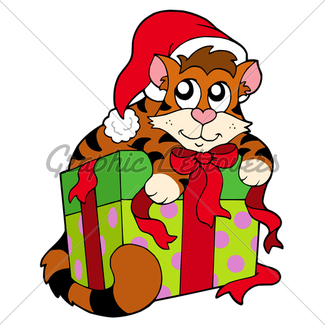325x325 Cat In Santa Hat Gl Stock Images