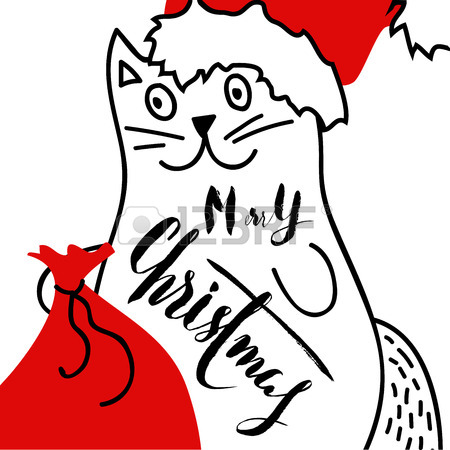 450x450 Christmas Is Coming To Town. Handdrawn White And Black Modern