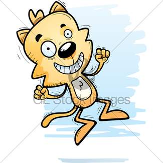 325x325 Cartoon Female Cat Jumping Gl Stock Images