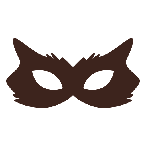 512x512 Halloween Cat Mask Silhouette