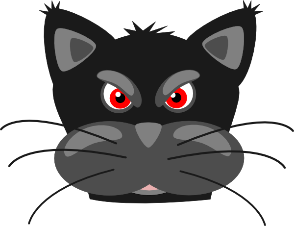 600x461 Angry Black Cat Clip Art