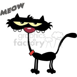 300x300 Royalty Free 2597 Royalty Free Black Cat Cartoon Charactrer 380015