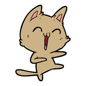 300x300 Cartoon Cat Meowing Royalty Free Stock Image