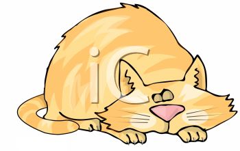 350x221 Cartoon Of A Fat Cat Taking A Nap