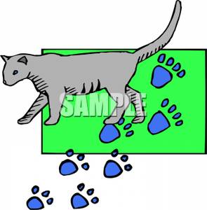 295x300 Cat On A Mat Clipart
