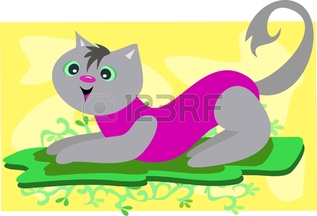 450x307 Cat On A Mat Royalty Free Cliparts, Vectors, And Stock