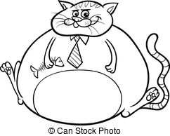 242x194 Fat Cat Clipart