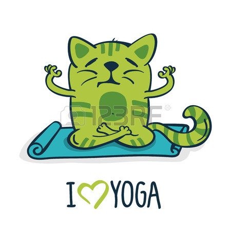 450x450 330 Cats Yoga Cliparts, Stock Vector And Royalty Free Cats Yoga
