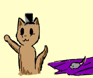 300x250 Fat Cat In A Hat With A Rat Bat On A Mat.