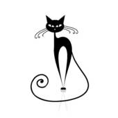170x170 Black Cat Clip Art