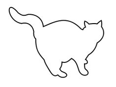 236x177 White Cat Outline Clip Art