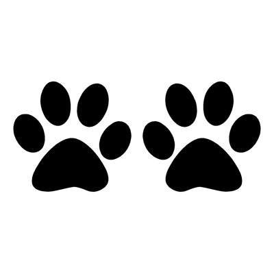 400x400 Cat Paw Print Black And White Clipart Kid