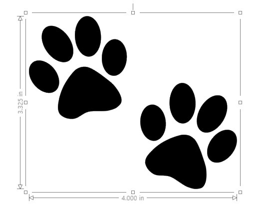 541x439 Paw Print Decal Dog Paw Prints Cat Paw Print Yeti Decal