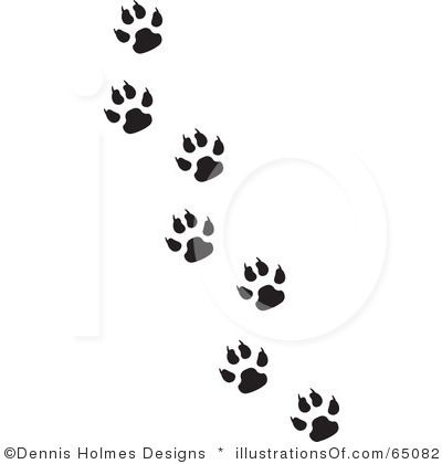 400x420 Badger Paw Prints Clipart