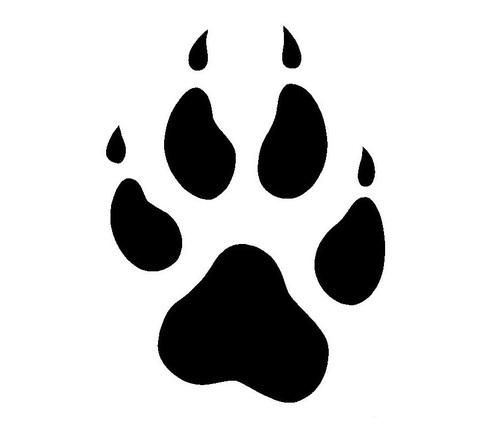483x436 Wolf Paw Print Clip Art