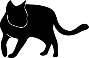 300x195 Cat Silhouette Clip Art